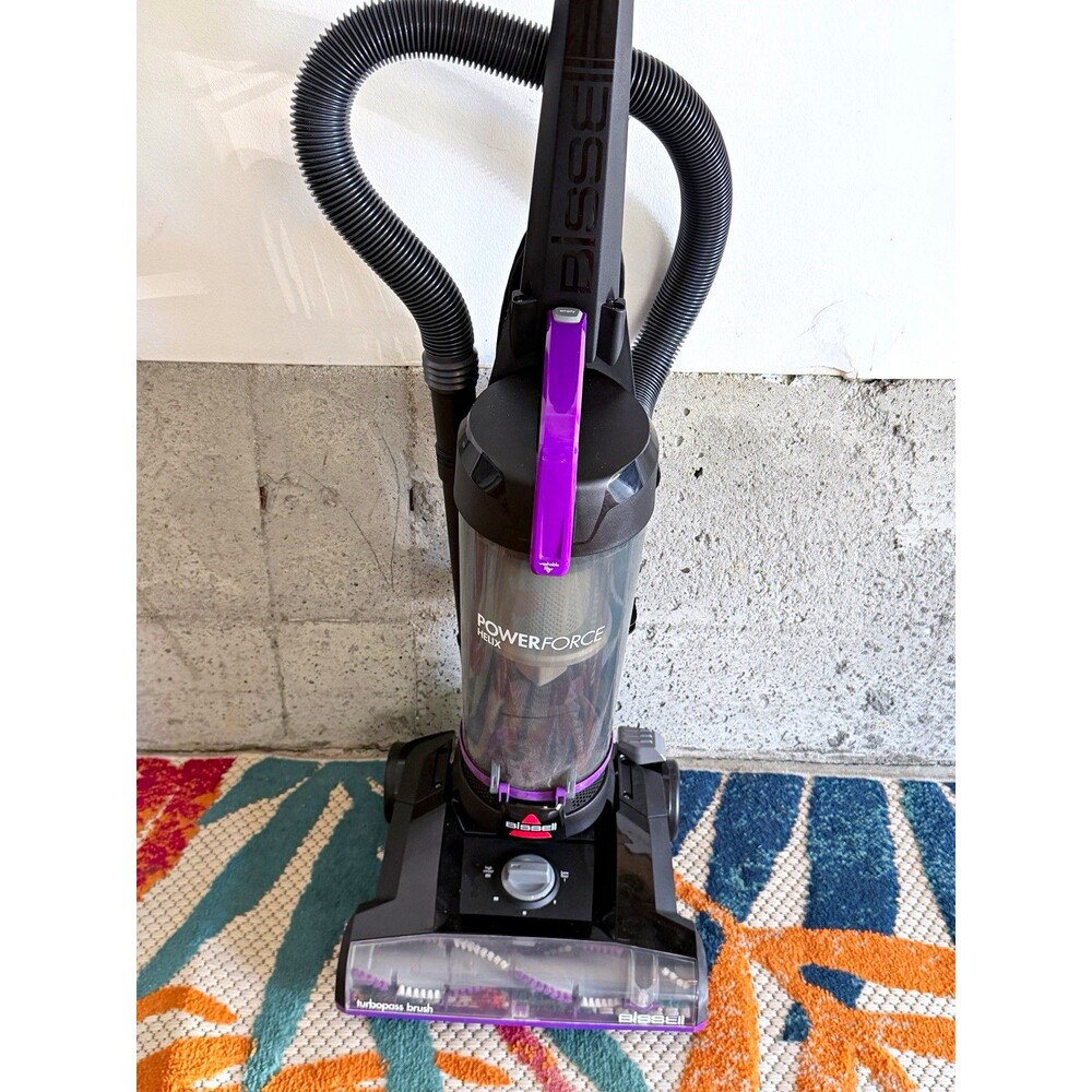 BISSELL PowerForce Helix Upright Vacuum Bagless Cyclonic Corded Black/Purple